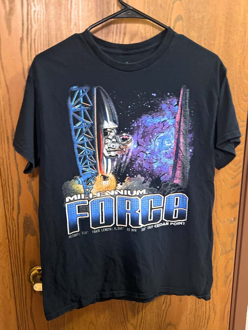 Cedar Point Millennium Force Roller Coaster Graphic T-Shirt